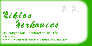 miklos herkovics business card