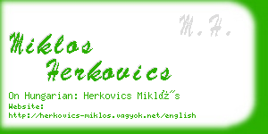 miklos herkovics business card